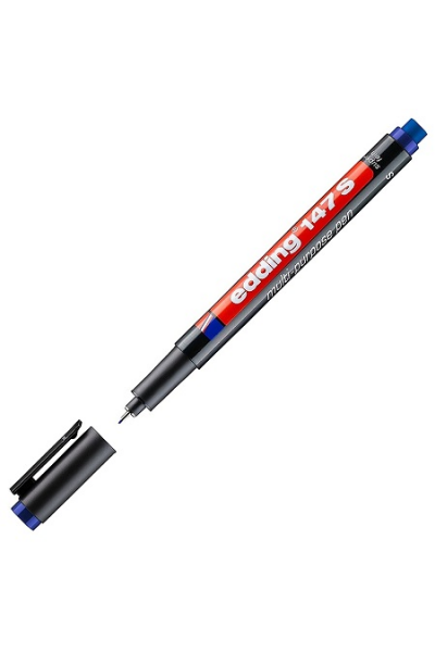 Edding 147S Mavi Asetat Kalemi Silgili