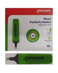 Penmark Fosforlu Kalem Neon Yeşil Renk (10 Adet)