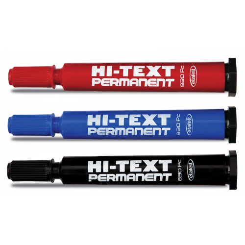 Hı-Text 830 PC Siyah Kesik uç Permanent Koli Kalemi