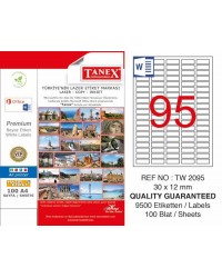 Tanex TW-2095 Laser Etiketi 30 x 12 mm