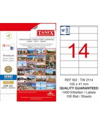 Tanex TW-2114 Laser Etiketi 105 x 41 mm