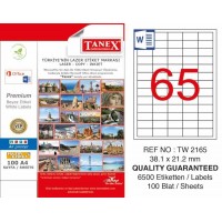 Tanex TW-2165 Laser Etiketi 38,1 x 21,2 mm