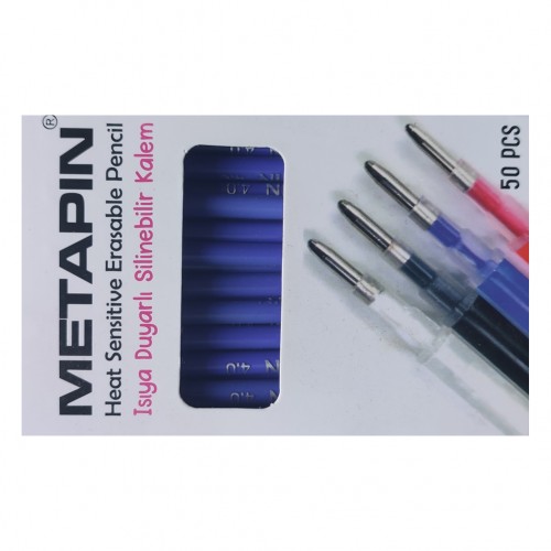 Metapın Isı Ve Ütü ile Uçan Kalem Mavi Refil 0,7 mm (50 Lİ KUTU)