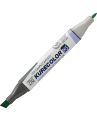 Zig Kurecolor Twins S KC-3000 553 EMERALD GREEN Zümrüt Yeşil Renk Tekstil Kumaş Boya Kalemi