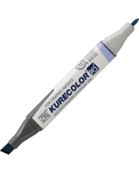 Zig Kurecolor Twins S KC-3000 834 (826) BLUE GRAY Mavi Gri 3 Renk Tekstil Kumaş Boya Kalemi